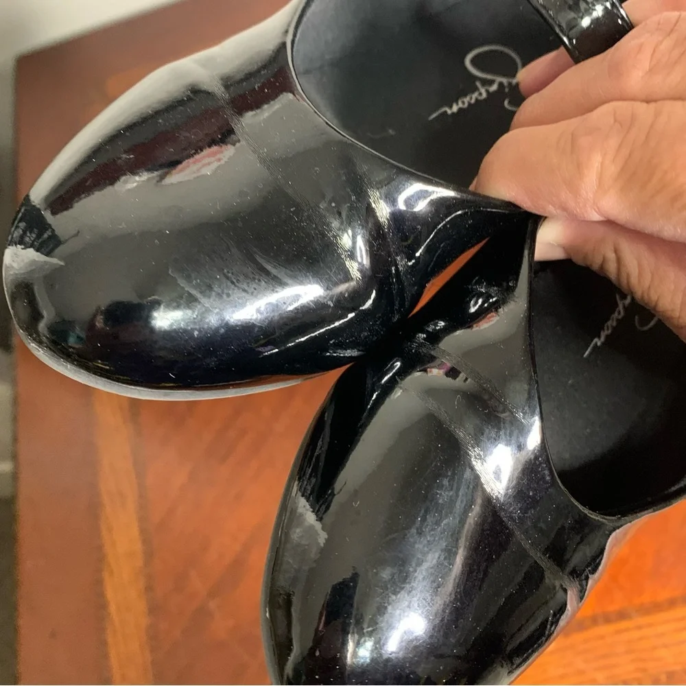 Jessica Simpson Black Patent Mary Jane Flats
